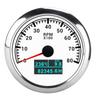 3-in-1-Tachometer Wassertemperatur Öldruck Kumulierte Betriebsstunden Anzeige Zeiger IP67 für Auto LKW Schiff