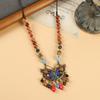 Original Design Nepalese Butterfly Necklace Vintage Clavicle Chain Exotic Style Tassel Frontier Tibetan Headdress