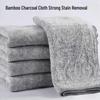 Thick Bamboo Charcoal Wipes: Oil-Removing, Absorbent, Non-Stick Dishwashing Towels for Easy Kitchen Cleaning