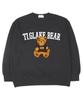TI.GLAKE Awesome T-Bear Oversized Sweatshirt Dark Gray [Fleece Lining]