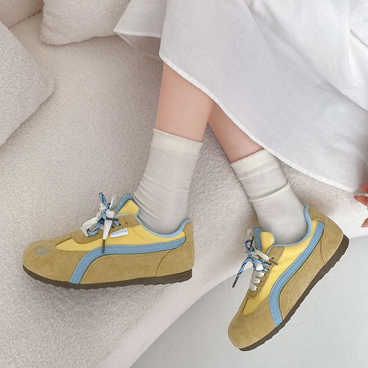 Dopamine Fashion Retro Versatile Flat-bottomed German Training Shoes Women's 2025 New Summer Lightweight Soft-soled Sports Shoes