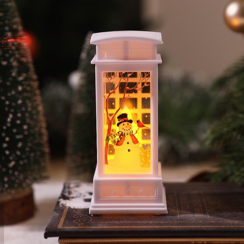 Santa Claus Christmas Lantern Candle Holder Night Light