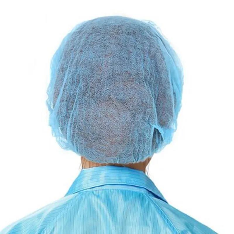 Praktische 100 Stück Einweg Vlies Streifenhaube Hotel Werkstatt Staubschutzkappe Blau Weiß Dusche Für Spa Friseursalon Schönheitszubehör