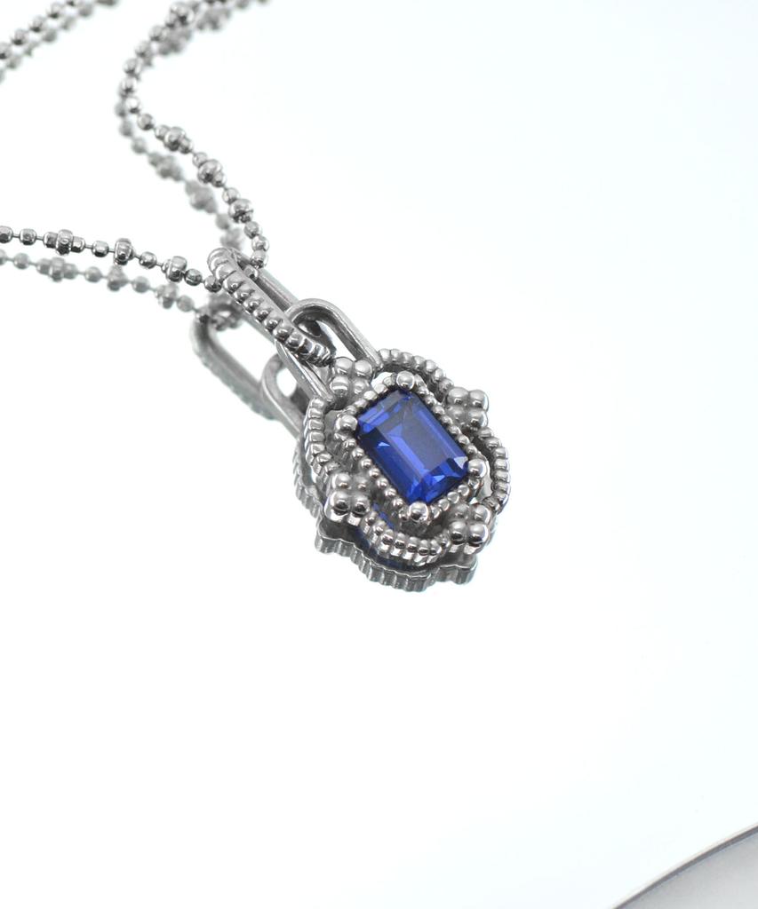 Vivus Rapillus Royal Blue White Gold Silver Necklace