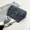 Street Style Denim Canvas Bag Shoulder Bag Solid Crossbody Bag Casual Vintage Handbag  Streetwear