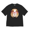 Cute Guinea Pig with Pink Glasses Graphic T Shirt Unisex Loose Summer Short Sleeve YK Harajuku Streetwear Casual Cotton Tee