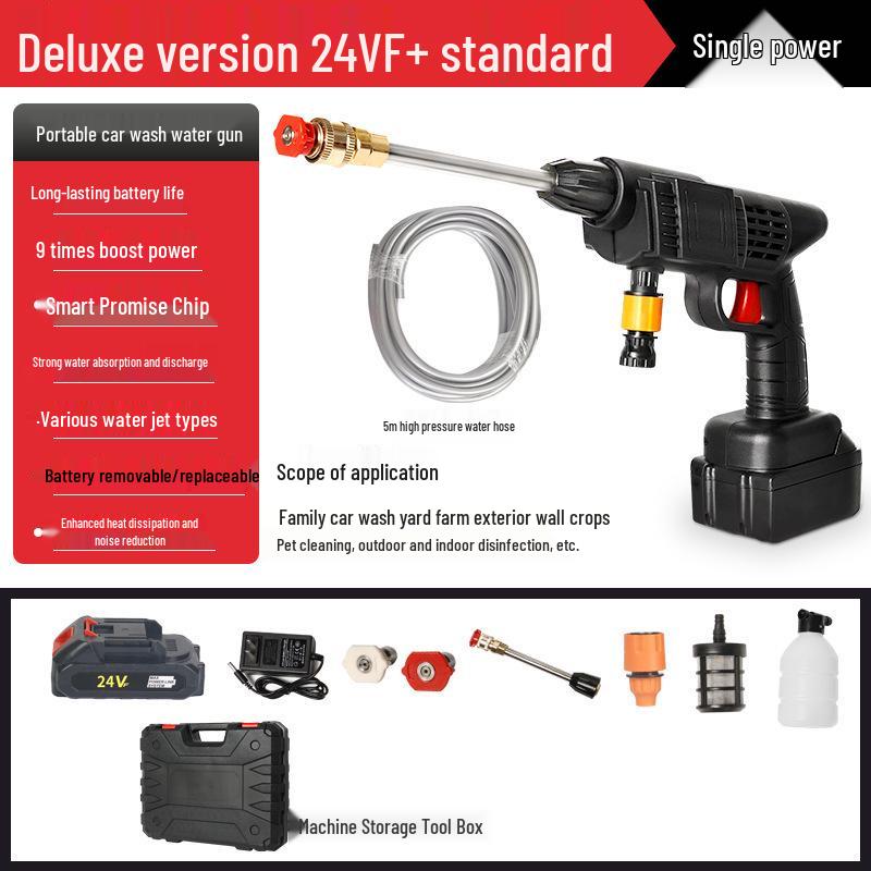 Wireless Electric Lithium Battery High-Pressure Car Wash Water Gun