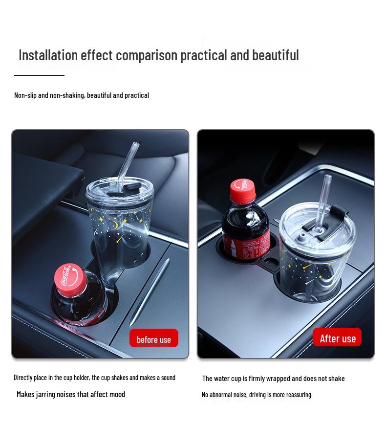 Silicone Anti-Shake Cup Holder for Tesla Model 3/Y Center Console