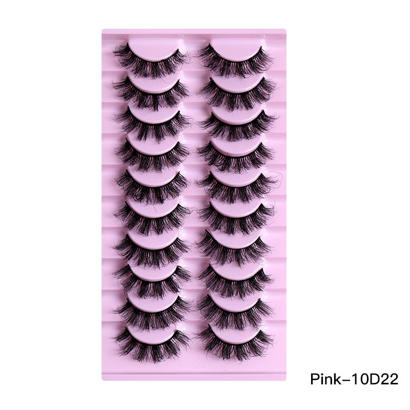 10 Pairs Of Messy False Eyelashes, Naturally Thick False Eyelashes, Slender And Curled Fried False Eyelashes