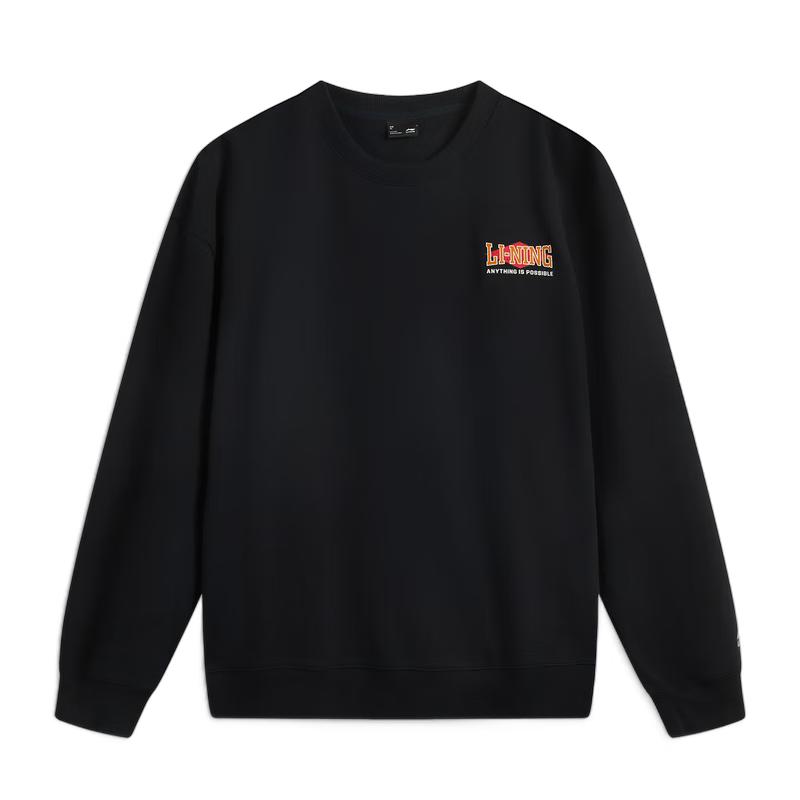 Li-Ning 2025 Unisex Retro Print Terry Round Neck Sweatshirt AWDV373