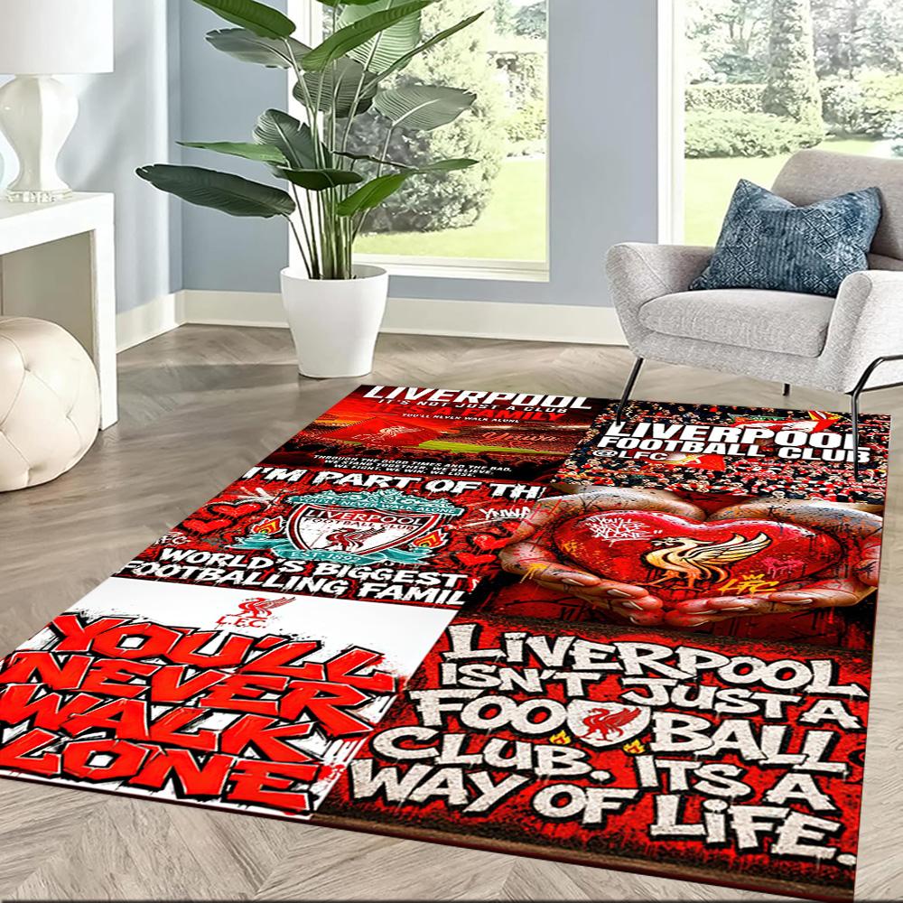 Liverpool Football Club Area Rug Perfect For Outdoor Study Room Balcony Decorate Room Antislip Carpet Office Home Decor Spiritual Gift