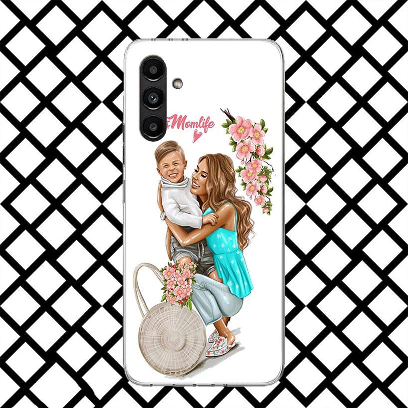Mutter Baby Mädchen Handyhülle für Samsung Galaxy A17 A37 A57 A16 A26 A36 A56 A15 A25 A35 A55 A14 A24 A34 A54 A13 A23 A33 A53 Galaxy