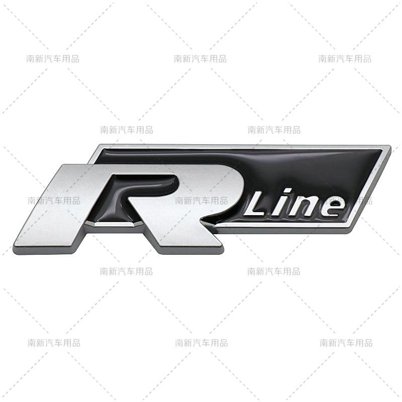 Hot 3D metal letter car trunk badge Rline logo suitable for Volkswagen Lingdu Sagitar Touran Lavida Rline modification sticker RJ5