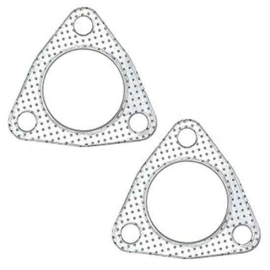 2 Inch Exhaust Gasket 3-Bolt 53mm Muffler Flange High Temperature w/Fire 2 Pcs