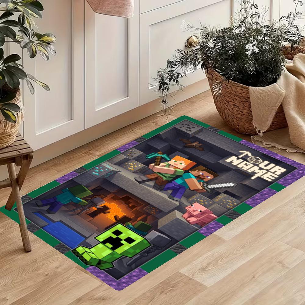 Minecraft Customize Your Name Kitchen Rug Runner Rug Laundry Mat Hallway Entryway The Best Gift Choice