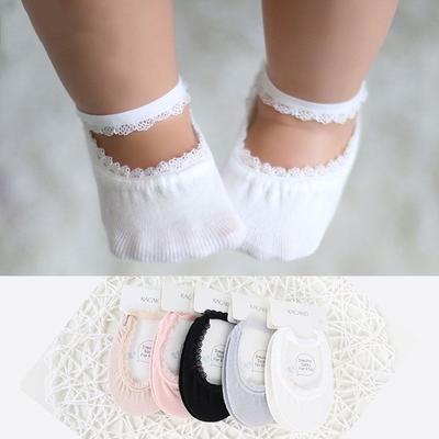 New Solid Color Baby Girl Socks Lace Socks Baby Socks Summer Newborn Socks