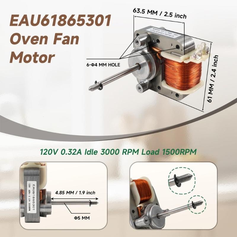 Range Convection Fan Motor Replacement EAU61865301 Cooling Fan Motor Assembly Microwave Oven Accessories Enduring