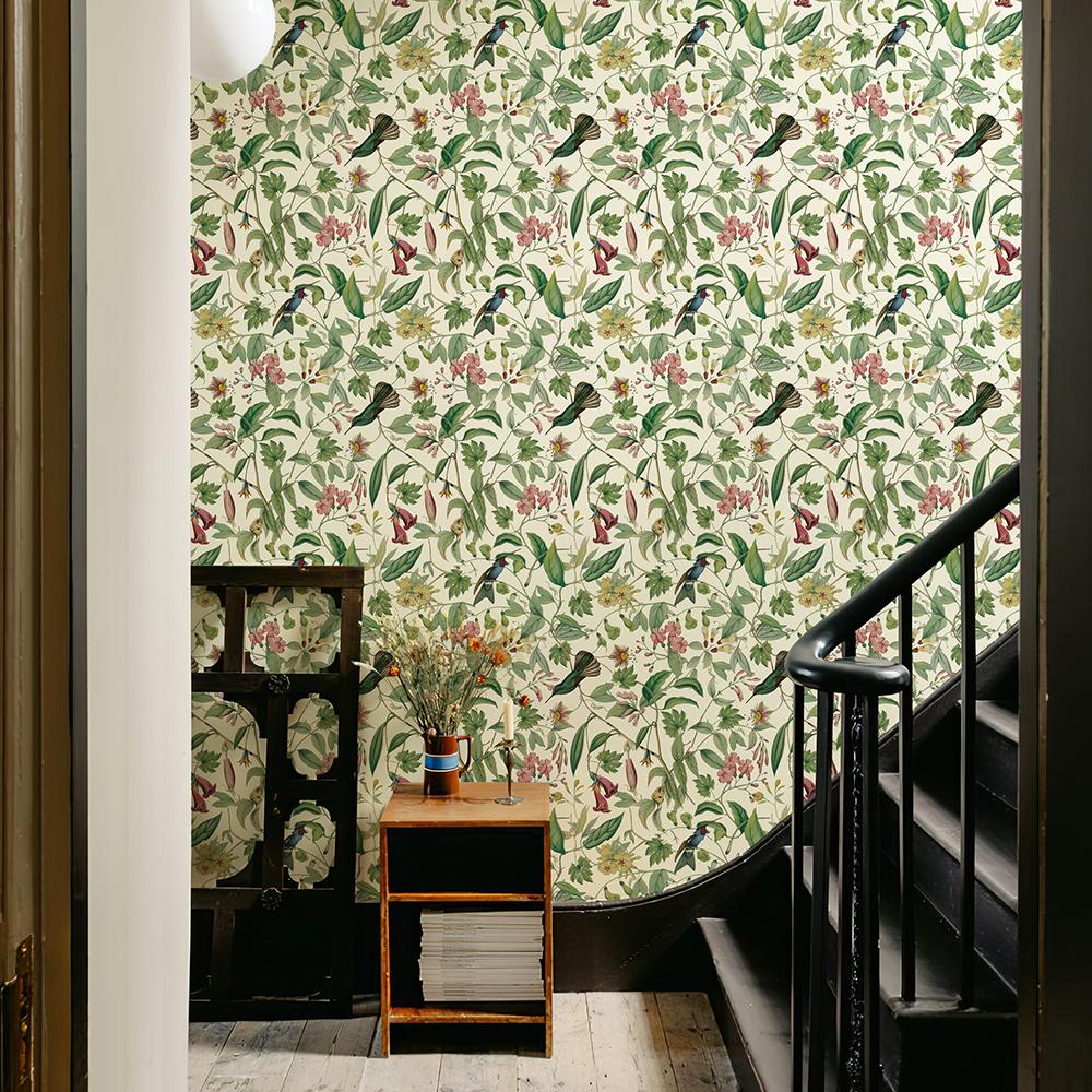 Fresh Green Leaf PVC Peel And Stick Wallpaper Chic Furniture Cabinet Sticker Home Decor Self Adhesive Birds Floral Contact Paper