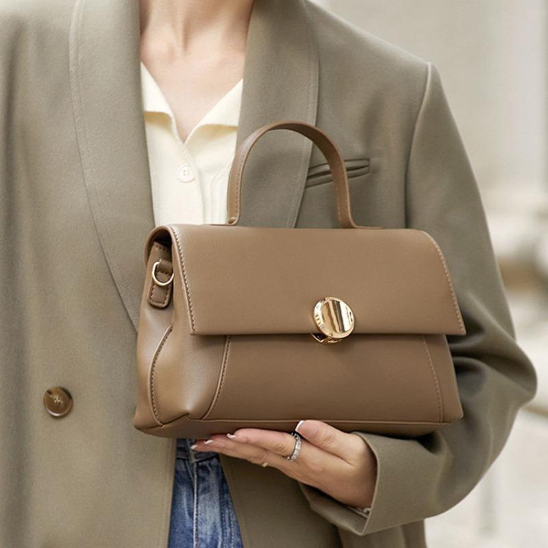 

Genuine Leather Women s Bag Cowhide High-end Single-shoulder Bag Crossbody Bag Underarm Commuting Bag One Size чорний
