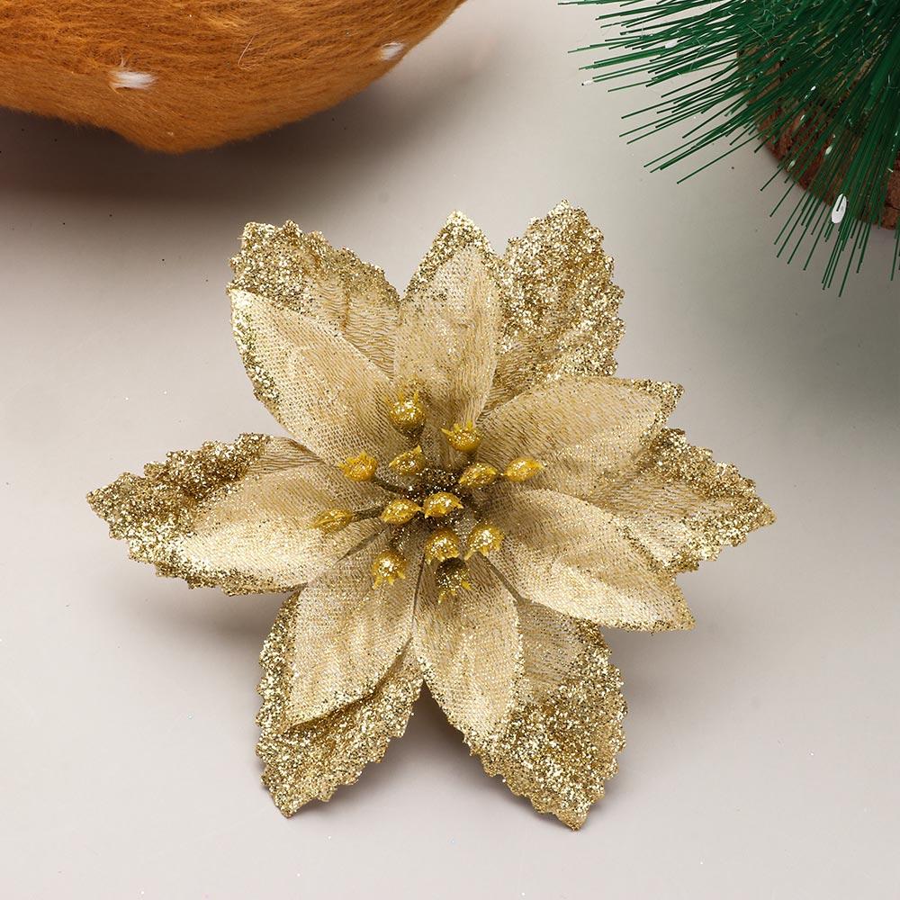 Gold Powder Artifical Christmas Tree Decorations Fake Flowers Christmas Flowers Home Xmas Ornaments