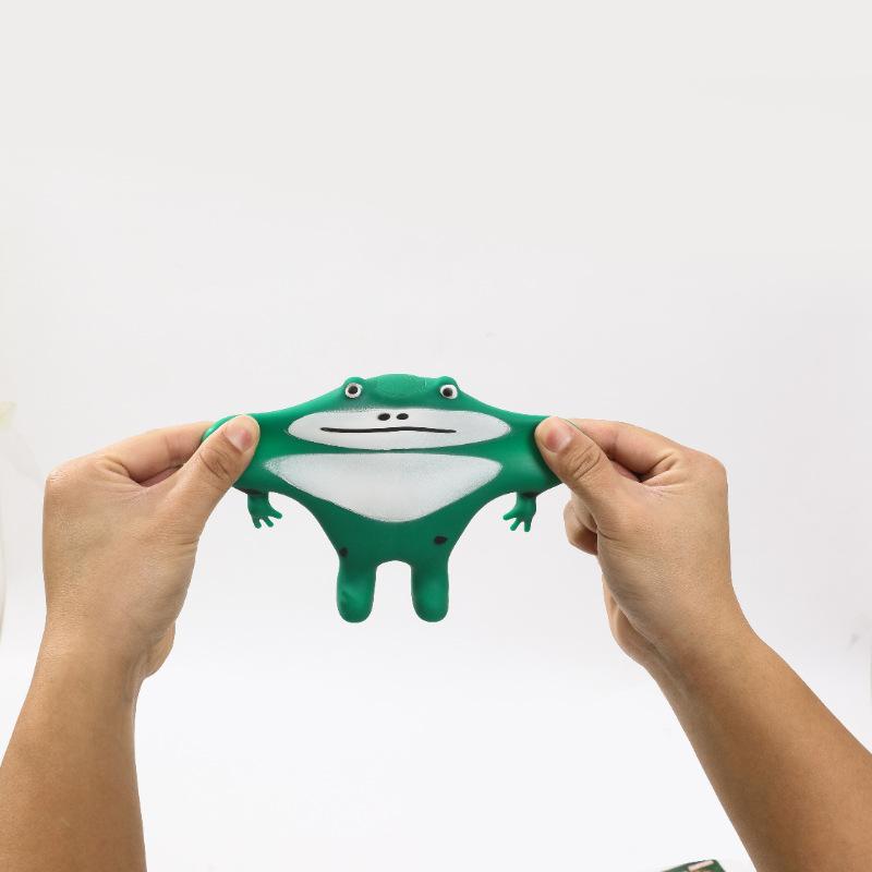 Sandgefülltes dehnbares Frosch Squishy Spielzeug langsam aufsteigend Stressabbau Sensorisches Fidget Dekompression Großhandelsmenge