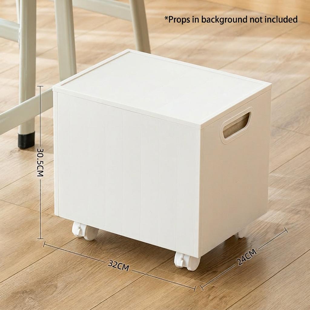 

Stackable PP Plastic Book Storage Bin With Lid, Detachable Mobile Storage Box for Students, Storage Organizer for Classroom Home белый
