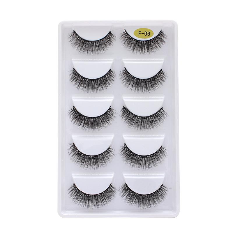 3D Multi-layer Thick 5 Pairs of Eyelashes Natural Eyelashes Simulation Curling False Eyelashes Eyelash Extension natural false eyelashes. 3d lashes