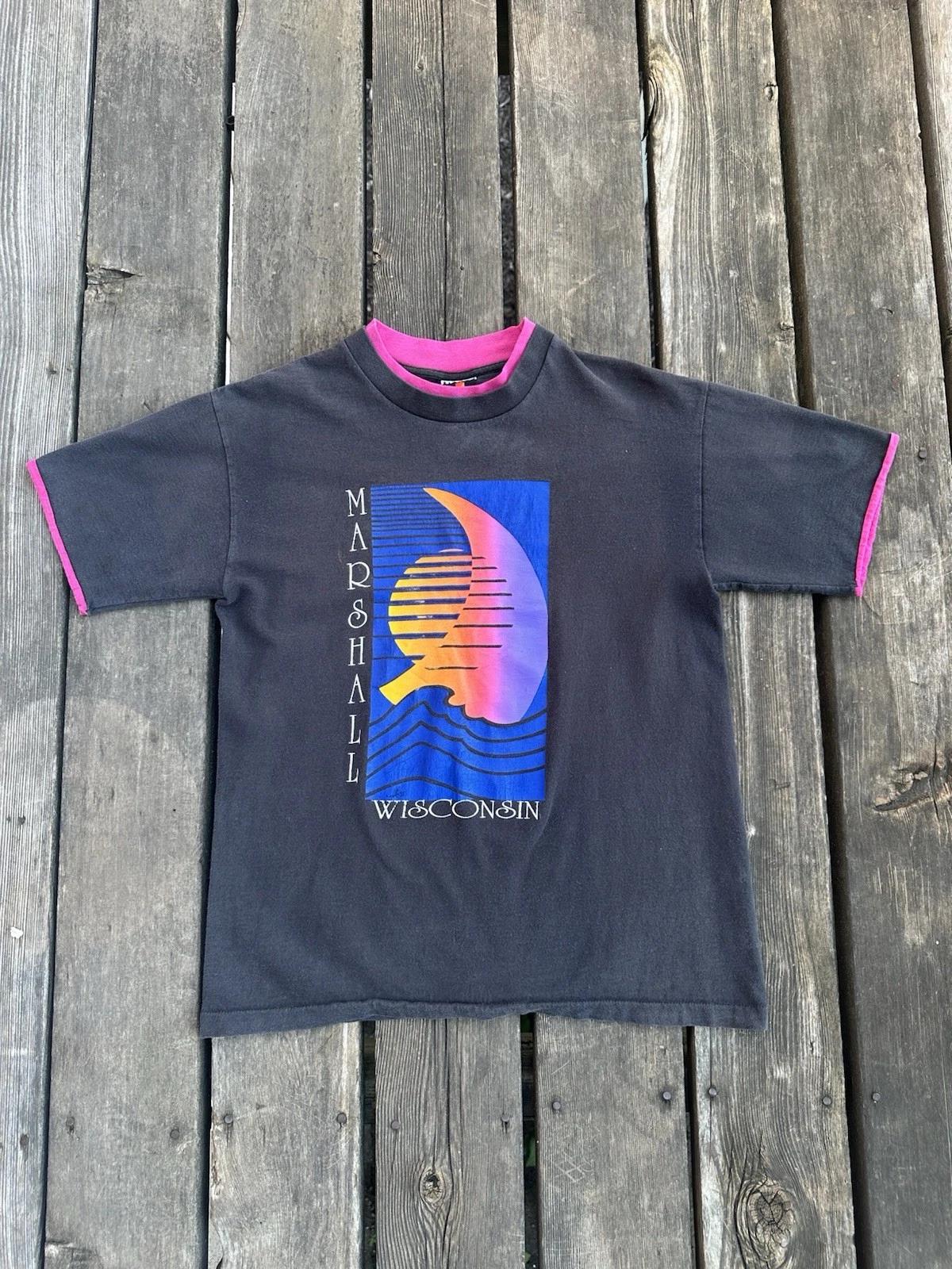 

Vintage Marshall Wisconsin T Shirt Men’s Large USA Single Stitch Black 90’s L