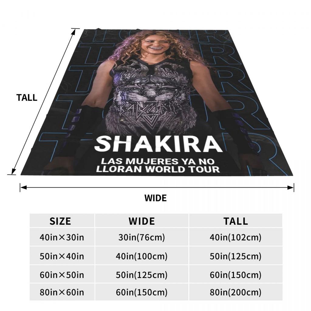 Shakira Tour 2025 Decken Weiche Warme Flanell Überwurfdecke Tagesdecke für Bett Wohnzimmer Picknick Reisen Zuhause Sofa