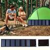 USB Solar Panel Set Foldable Power Bank, Suitable for Outdoor Activities Such As Camping, Hiking, Cycling, Fans, Flashlights, Etc
