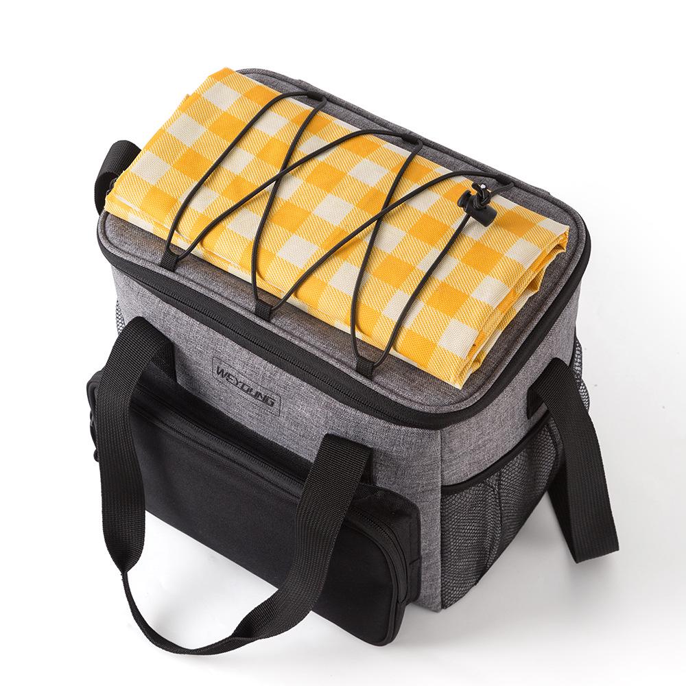 Oxford Cloth Multifunctional Insulated Picnic Bag - Large Capacity, Waterproof, Ideal for Outdoor Camping