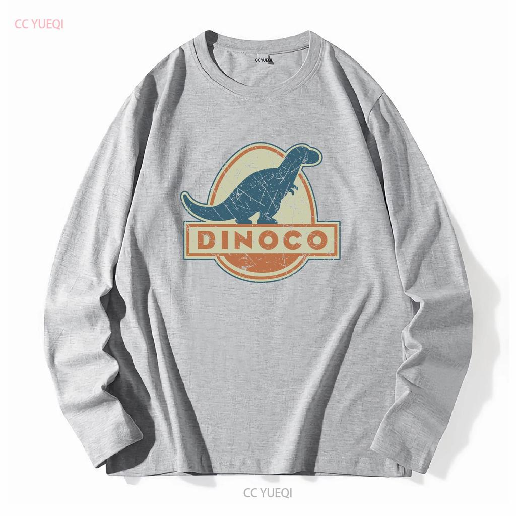 Dinoco Oil 1930 Vintage Womens T Shirt Long or Short Sleeves Vintage Washed Homme Soft Stylish Slightly Streetwear Fashion