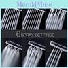 Square Shower Head Set With 6 Spray Modes And Pressure Boost Technology