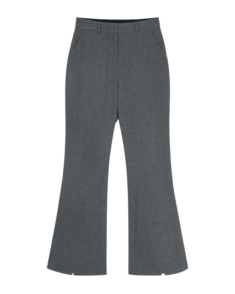 RAMU STUDIO Cica Wool Back Slit Secret Elastic Bootcut Slacks Pants Charcoal Cica06Ch