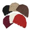 Ethnic style hand-woven hollow fringed hat Bohemian flower crochet knitted hat pullover head hat female