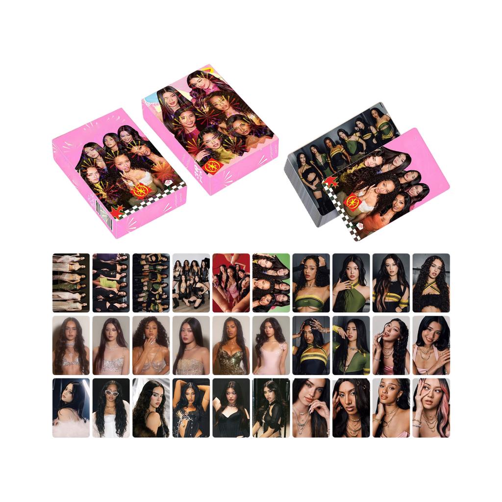 Set of 30 Double-Sided LOMO Cards Featuring Various Female Group Members Collectible Photocard Set with Display Box for Fans and Collectors