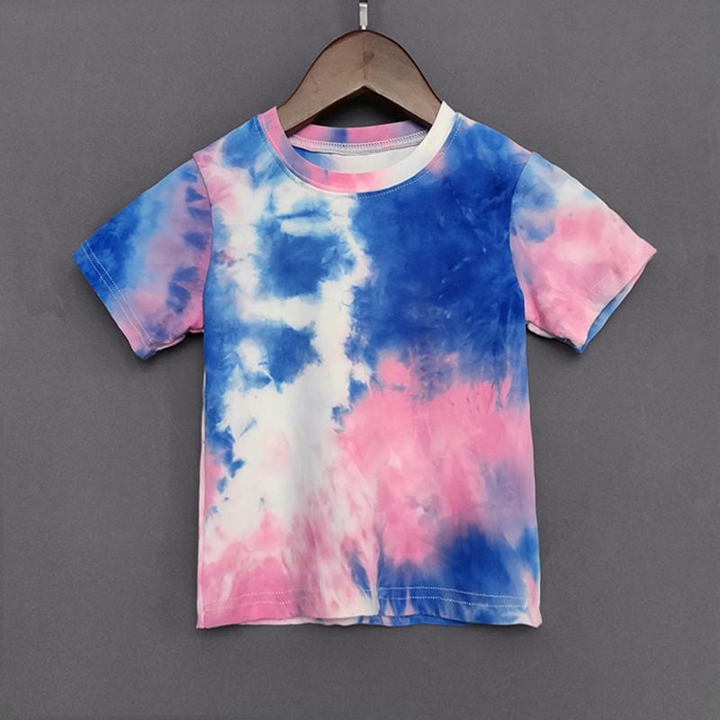 Children's Girls' T-shirt Bright Fluorescent Color Top Summer Children's Casual Soft and Comfortable Girls' Clothing T-shirt