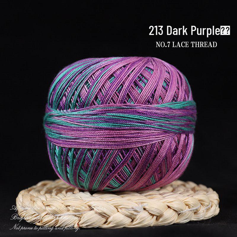 No. 7 Soft Silk Lace Yarn - Hand-Knitted, Strong Twist for Summer and Short Sleeves