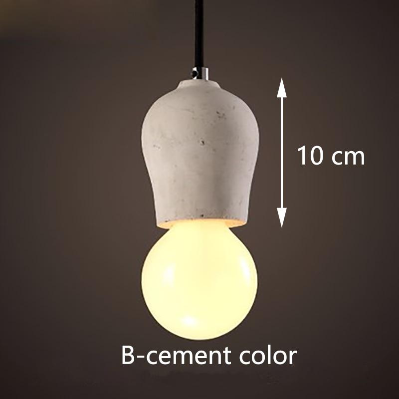 3 style kolorowe krótkie Loft Nordic Cement wisiorek światła nowoczesna lampa led E27 110 V przewód restauracja!