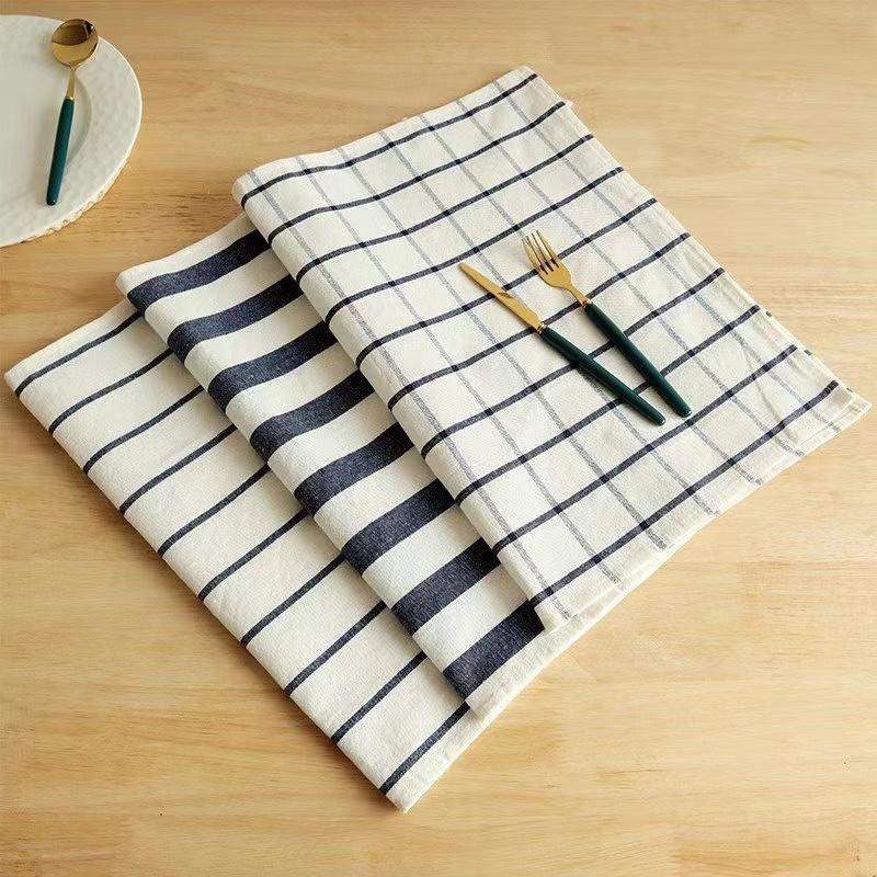 Promotional Personalized 100% Cotton Cloth Napkins Bulk Printed Tablecloth Linen Dinner Cloth Tea Towel
