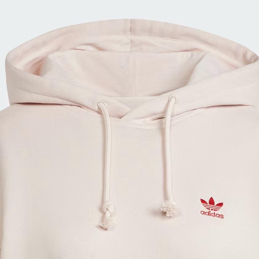 Adidas Solid Color Comfortable Hoodie Women Tops Light-Pink IS5203