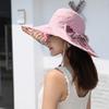 UV Protection Floral Collapsible Sunhat Double Side Wear Fisherman Hats  Vacation