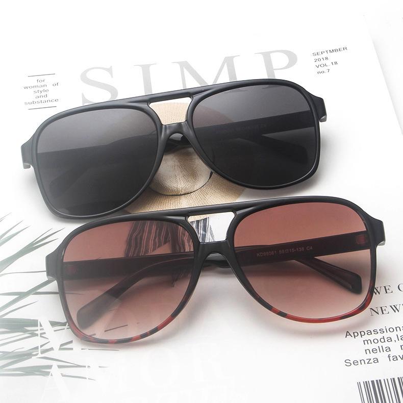 2021 Trendy Retro Double Bridge Sunglasses with Ocean Lens, Big Frame for Men & Women.