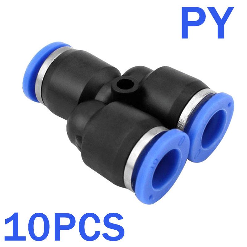 5PCS Pneumatic Fitting Pipe Air Connector Tube Quick Release Fitting Push In Hose Plastic 4/6/8/10/12mm Air Hose Connectors 6