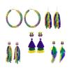 Playful Carnival Earrings With Bright Tassels Accents Comfortable Ear Accessories Jewelry For All Day Wear