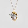 Vintage Special-Shaped Pendant Necklace Natural Baroque Pearl High-End Style Neck Jewelry Women