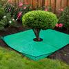 Foldable Garden Ground Cover Landscape Pruning Tarp with Hole, Metal Buckles, Waterproof Waste Tarp, Durable PE Leaf Disposal Mat Tree Bush