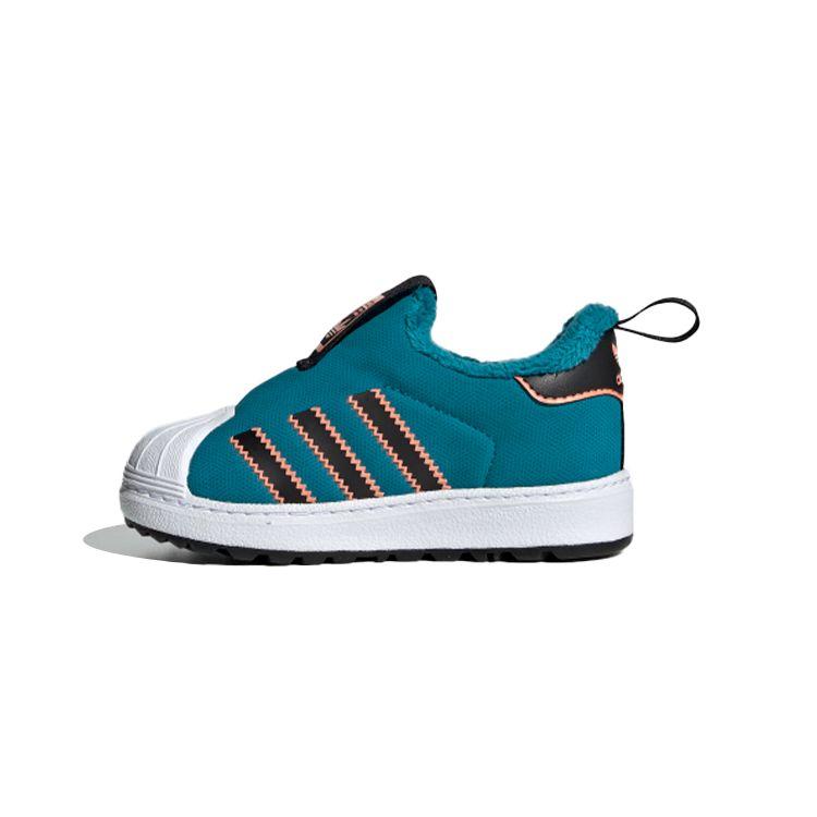 

Adidas Originals Superstar Canvas Comfortable Low-Top Walker Shoes Baby Shoes Blue Black White EE6418 21