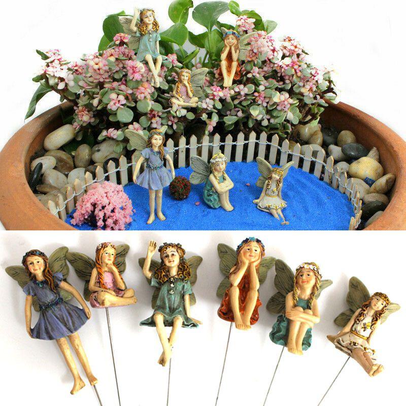 Set di 6 Miniature per Giardino delle Fate Set Coloratissimo Decorazione per Paesaggio Micro Esterno