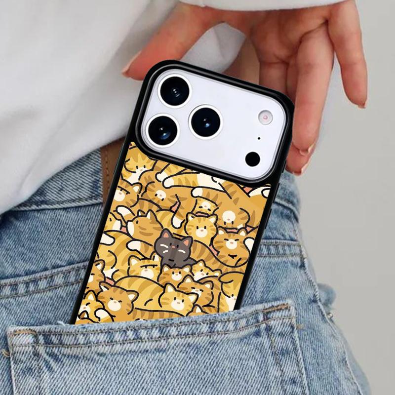 Cartoon Cute Cats Phone Case for iPhone 16e 15 14 13 12 17 Pro Max Plus Air 17pro Cover Coque